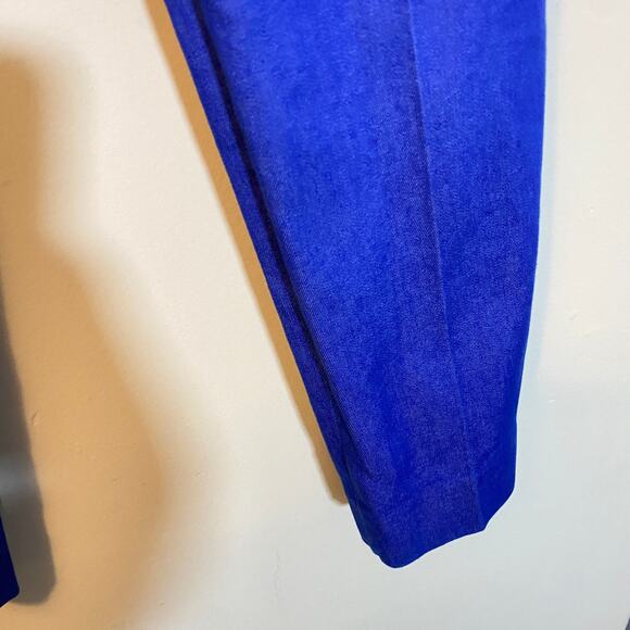 Etcetera Bright Royal Blue Tapered Leg Jeans Ankle Zipper Mid Rise Sz 8 - Picture 6 of 9